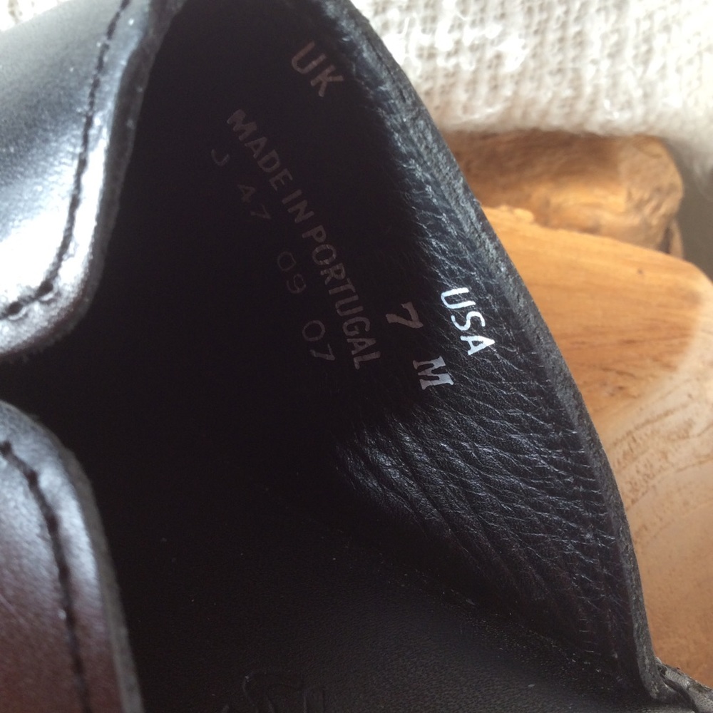Clarks Black Leather Slides Mules 7m View 4